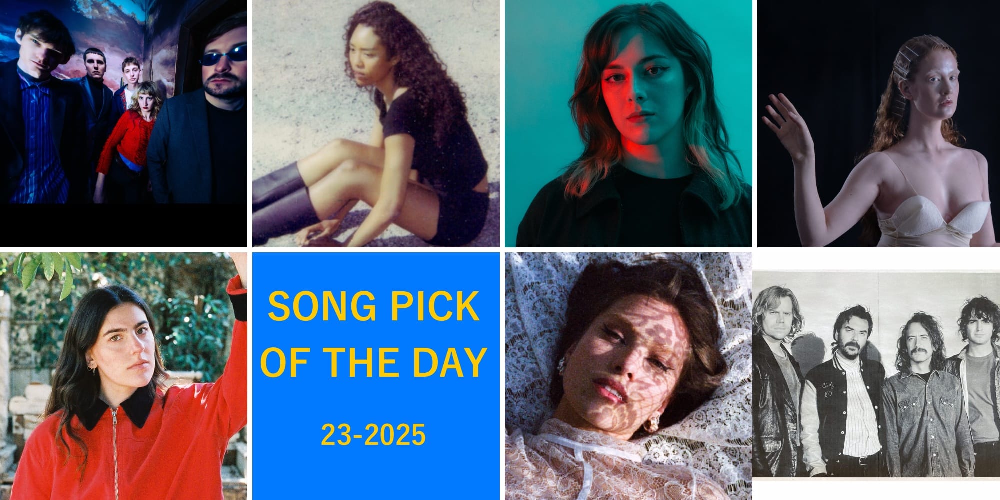 Press shots of LAWN CHAIR, Kaleah Lee, Vines, Red Moon, Avery Lynch, ROSIN, and Night Moves